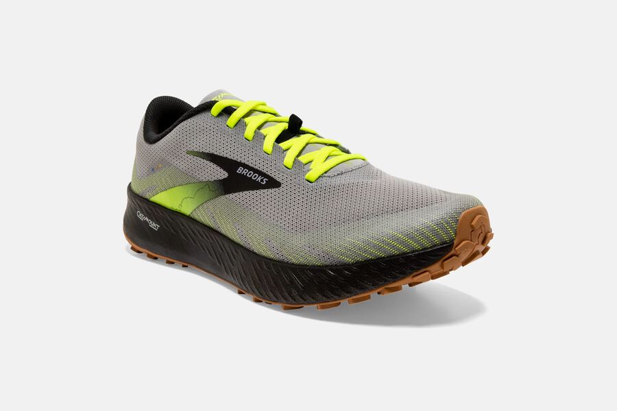 Brooks Running Shoes - Catamount Trail Mens - Grey/Black - VNH-084376